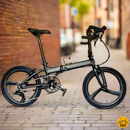 Crius Master 22-Inch Folding Bike – Matte Black Frame for a Sleek & Aerodynamic Ride