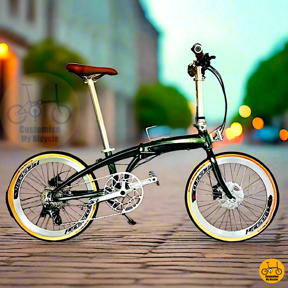 Crius Velocity 22-inch Foldable Bicycle β Vintage-Inspired Foldie with Shimano Tiagra