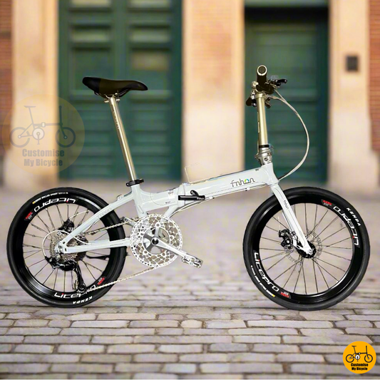 White & Black Fnhon Blast 22-Inch Folding Bike – A Blend of Style, Speed & Comfort