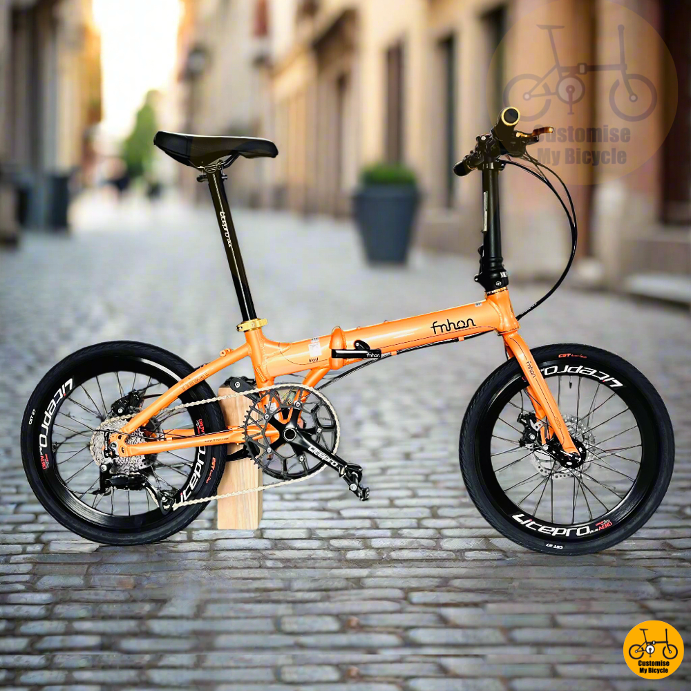 Fnhon Blast 20-Inch Folding Bike – Bold Orange Frame for City