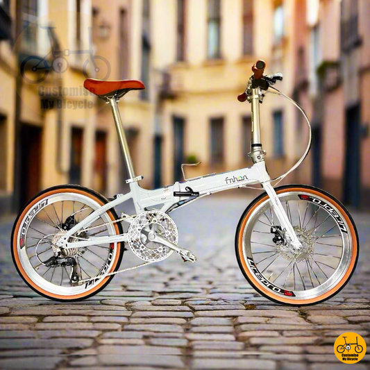 Fnhon Blast 22-Inch Folding Bike – Snow White Frame for a Stylish & Clean City Ride