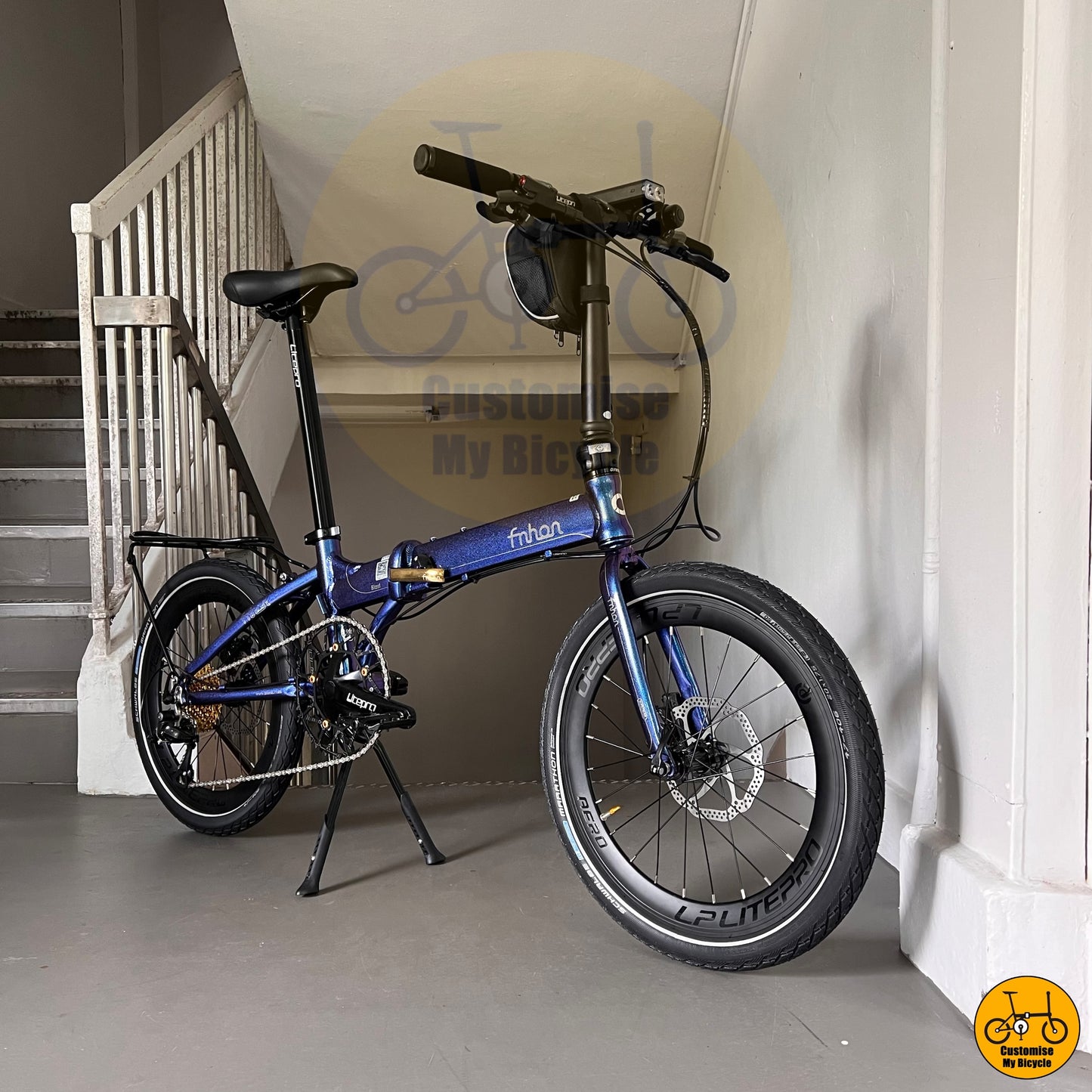 Touring-Ready Fnhon Blast 20-Inch Folding Bike β Built for Long Rides with Durable Tyres