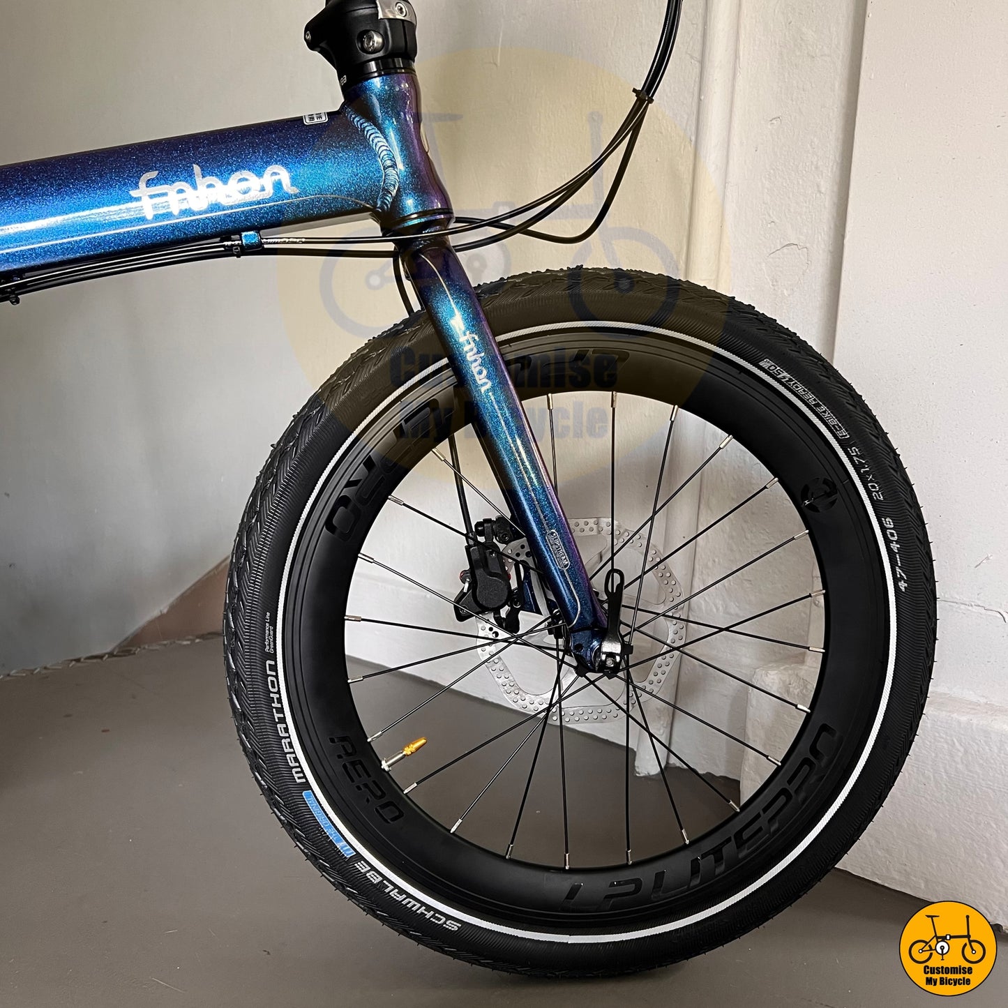 Litepro New Matte Black Wheelset on Chameleon Blue Fnhon Blast 20-Inch Foldable Bicycle β A Stylish & High-Performance Foldie
