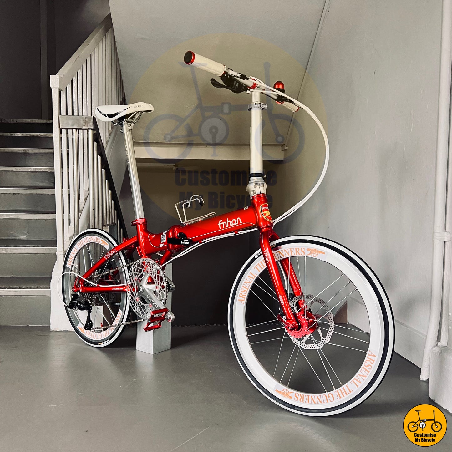 Arsenal FC Colors Meet Cycling β Fnhon Blast 22-Inch Folding Bike for Fans. Approved by Theiry Henry Saka Pires