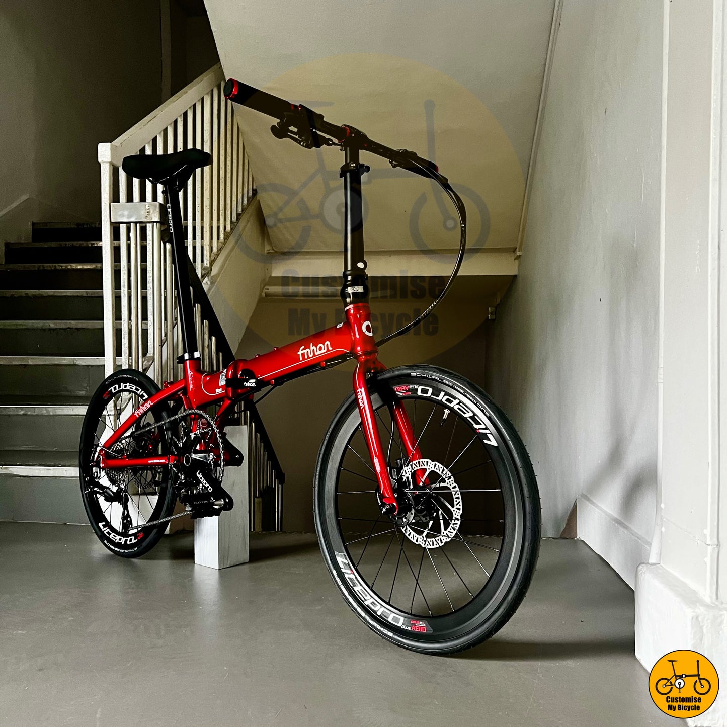 Ruby Red Fnhon Blast 22-Inch Folding Bike β A Compact & Efficient Dahon & Tern Rival