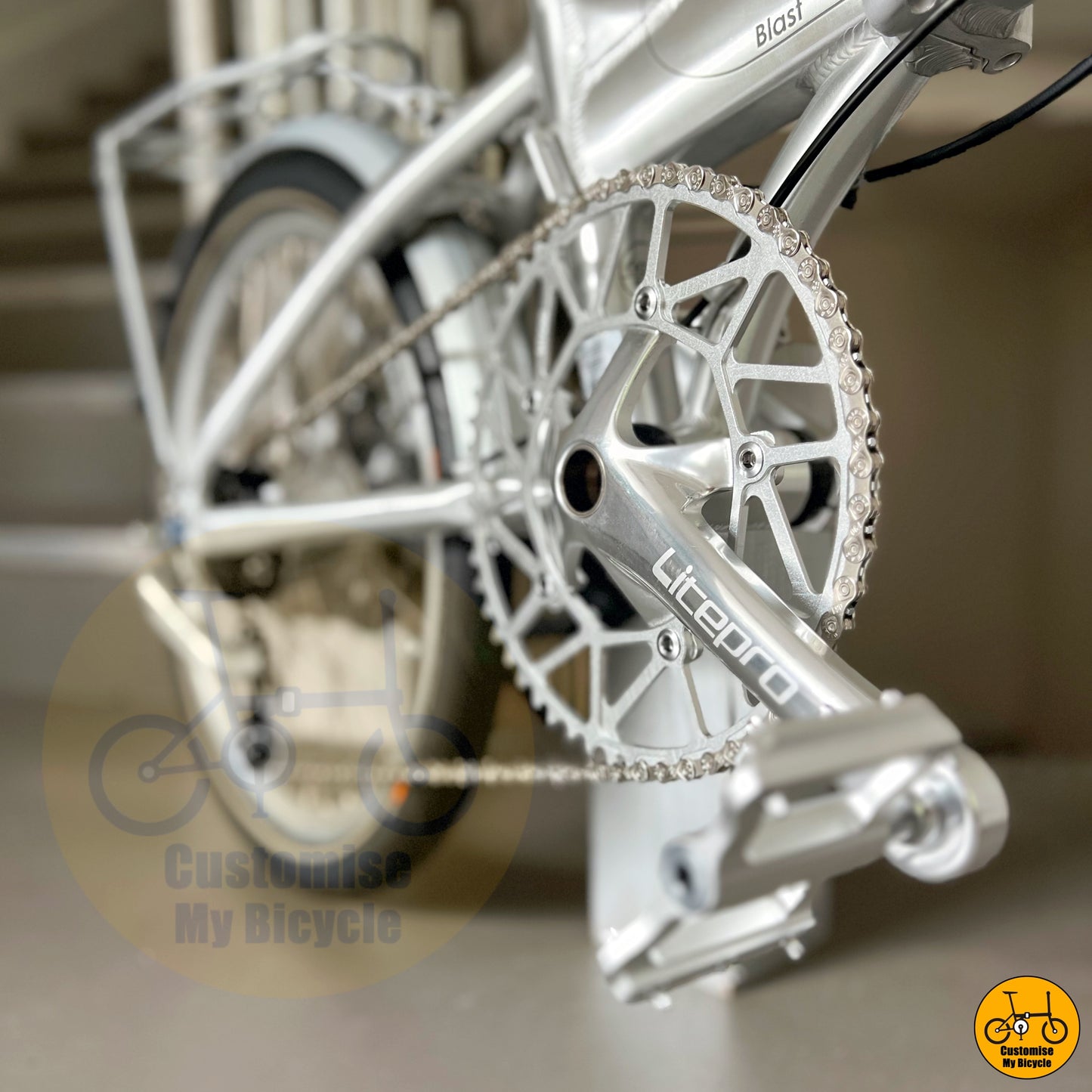 Platinum Silver Fnhon Blast 22-Inch Foldable Bike β A Brompton & Crius Alternative