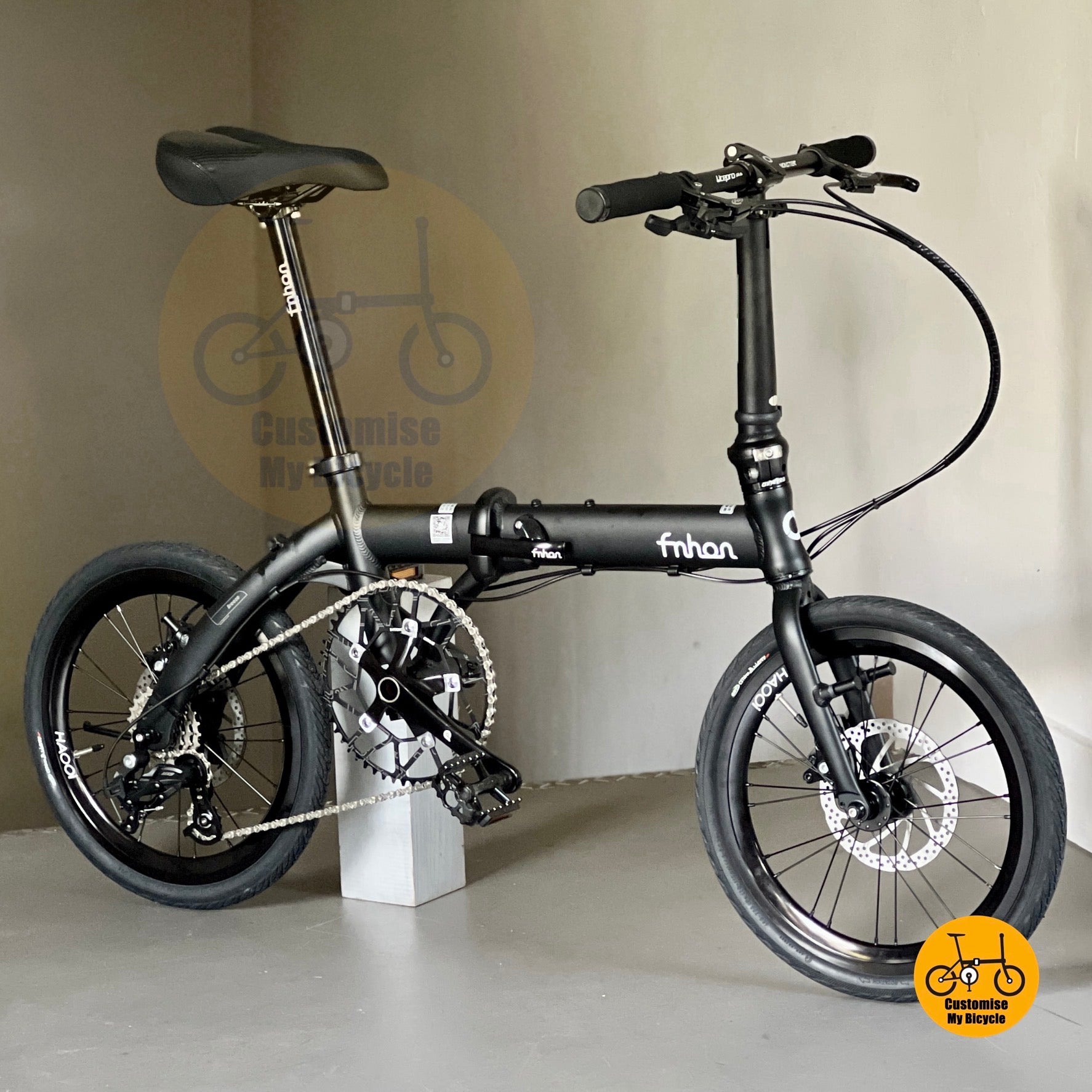 Matte black Fnhon Breeze bike with CST tyres