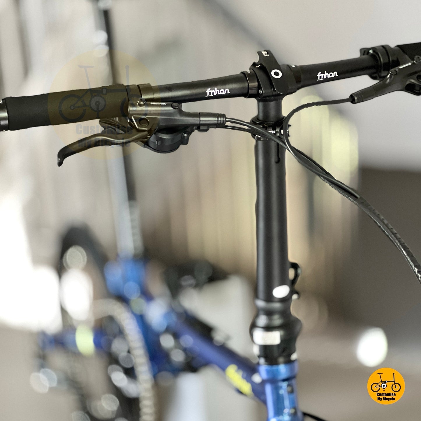 Fnhon Gust 18 Deep Sea Blue foldie with comfy saddle and adjustable post