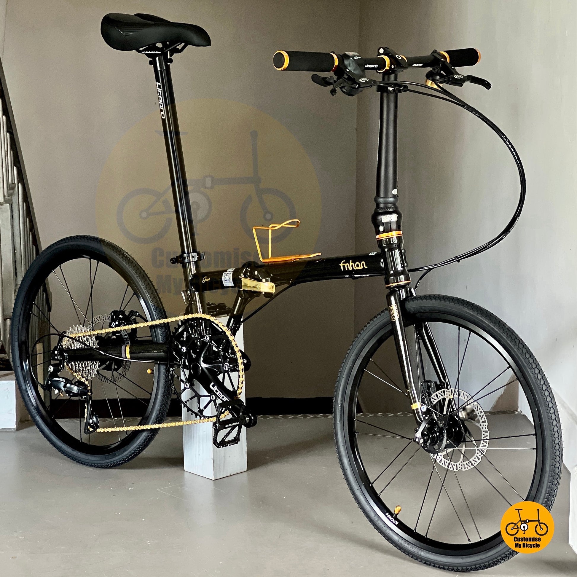 Fnhon Gust 22 folding bike reka bentuk kemas tayar ringan dan groupset Shimano