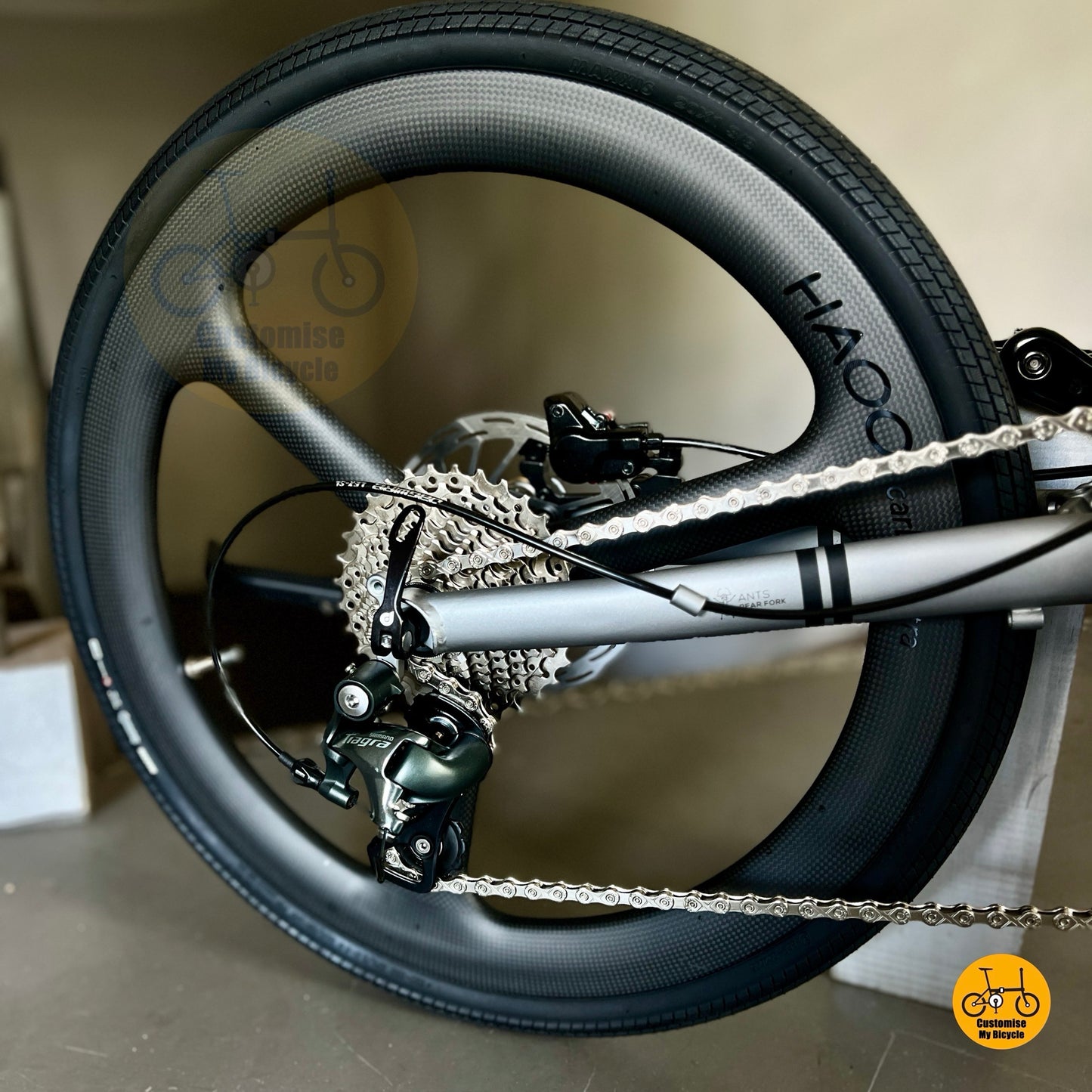 Minimalist folding bicycle for road and PCN