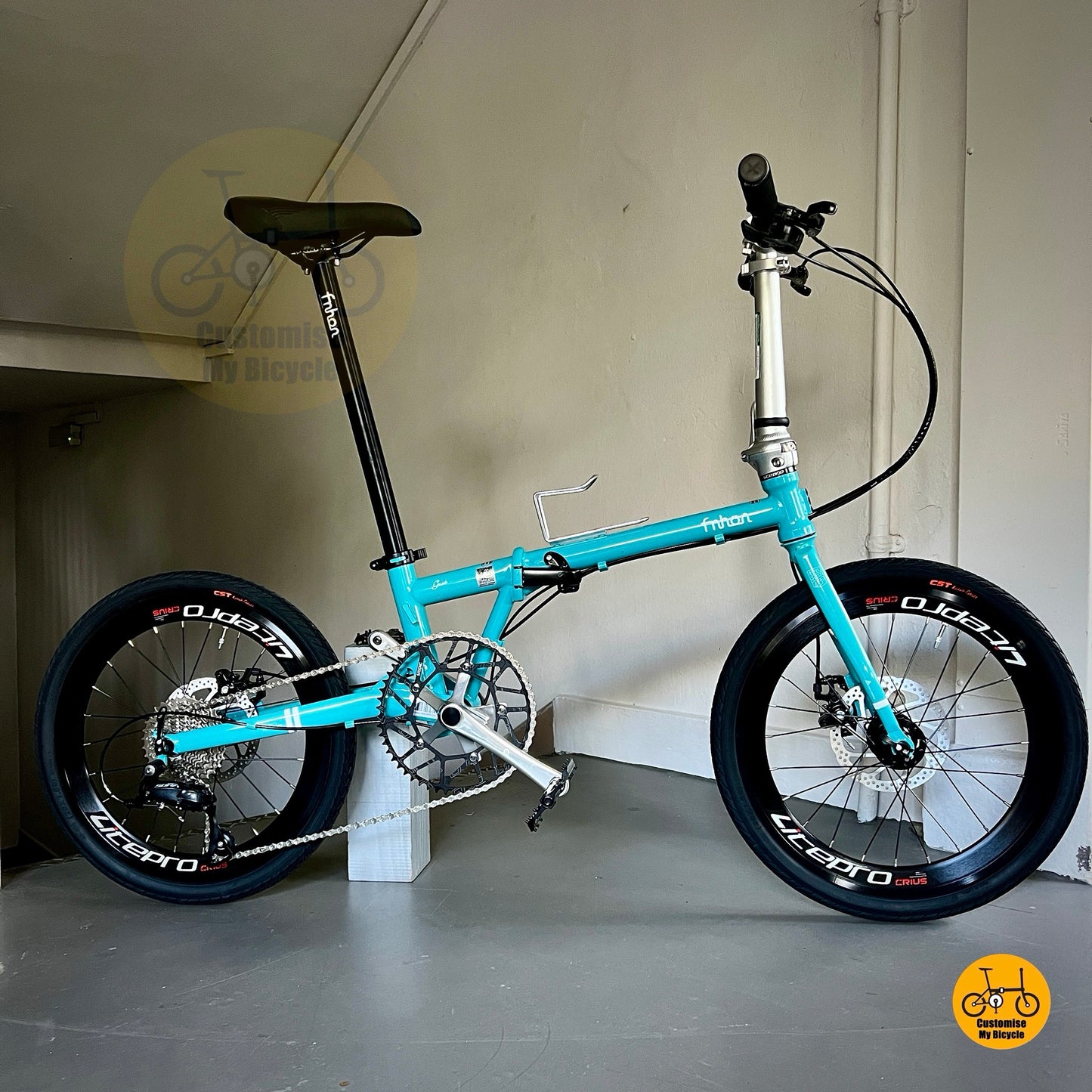 Buy Fnhon Gust 20 Inch Turkish Blue Folding Bike Compact And MRT Friendly