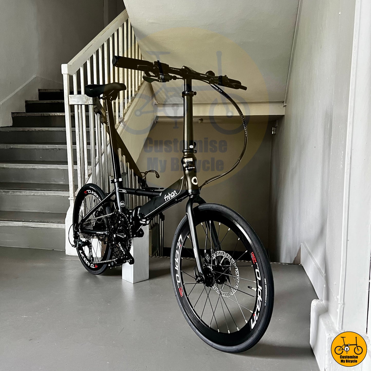 All Black Finish Fnhon Monsoon 22-Inch Foldable Bicycle β A Smart & Powerful Foldie