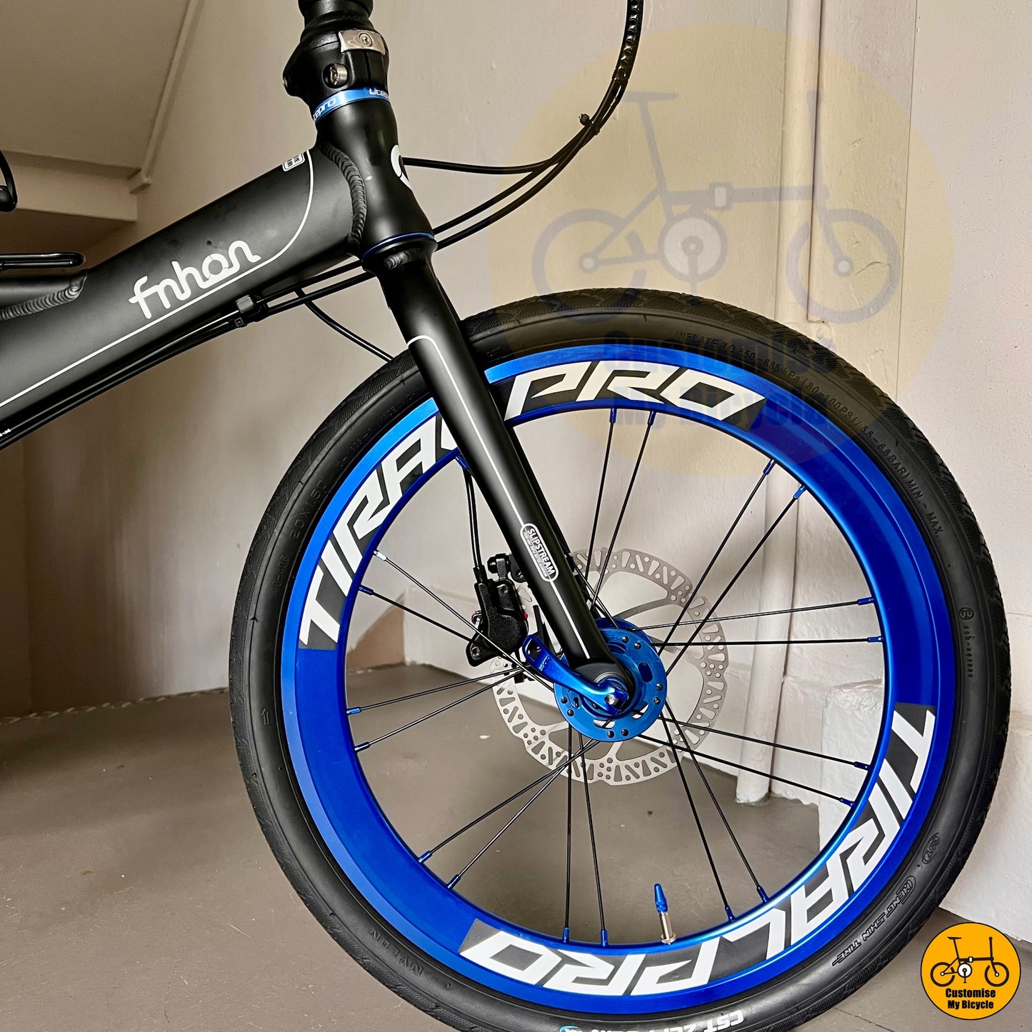 Deep Sea Blue RIm on Ultimate Versatility Fnhon Monsoon 20-Inch Foldie β Designed for Efficiency & Durability