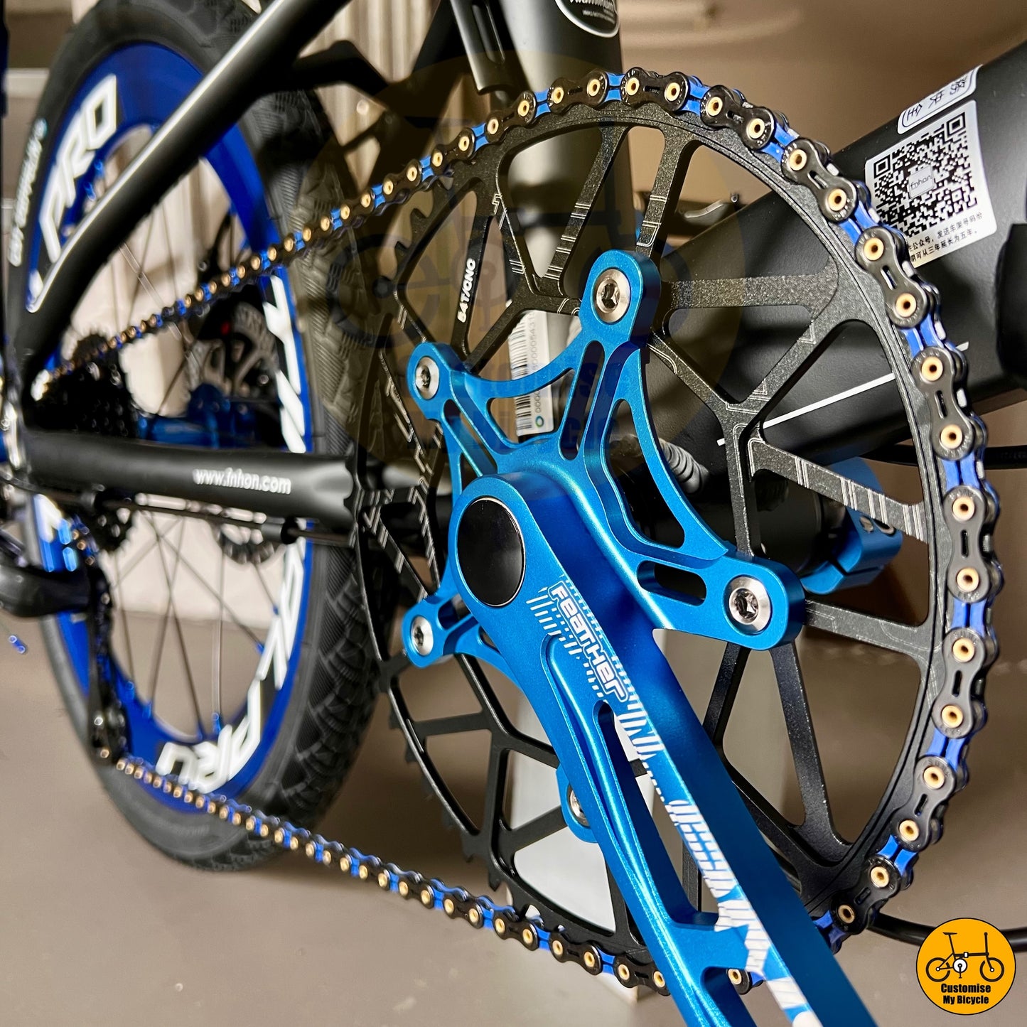 Lightweight Hollow Crank Arm Fnhon Monsoon 20-Inch Foldable Bicycle β Built for Speed