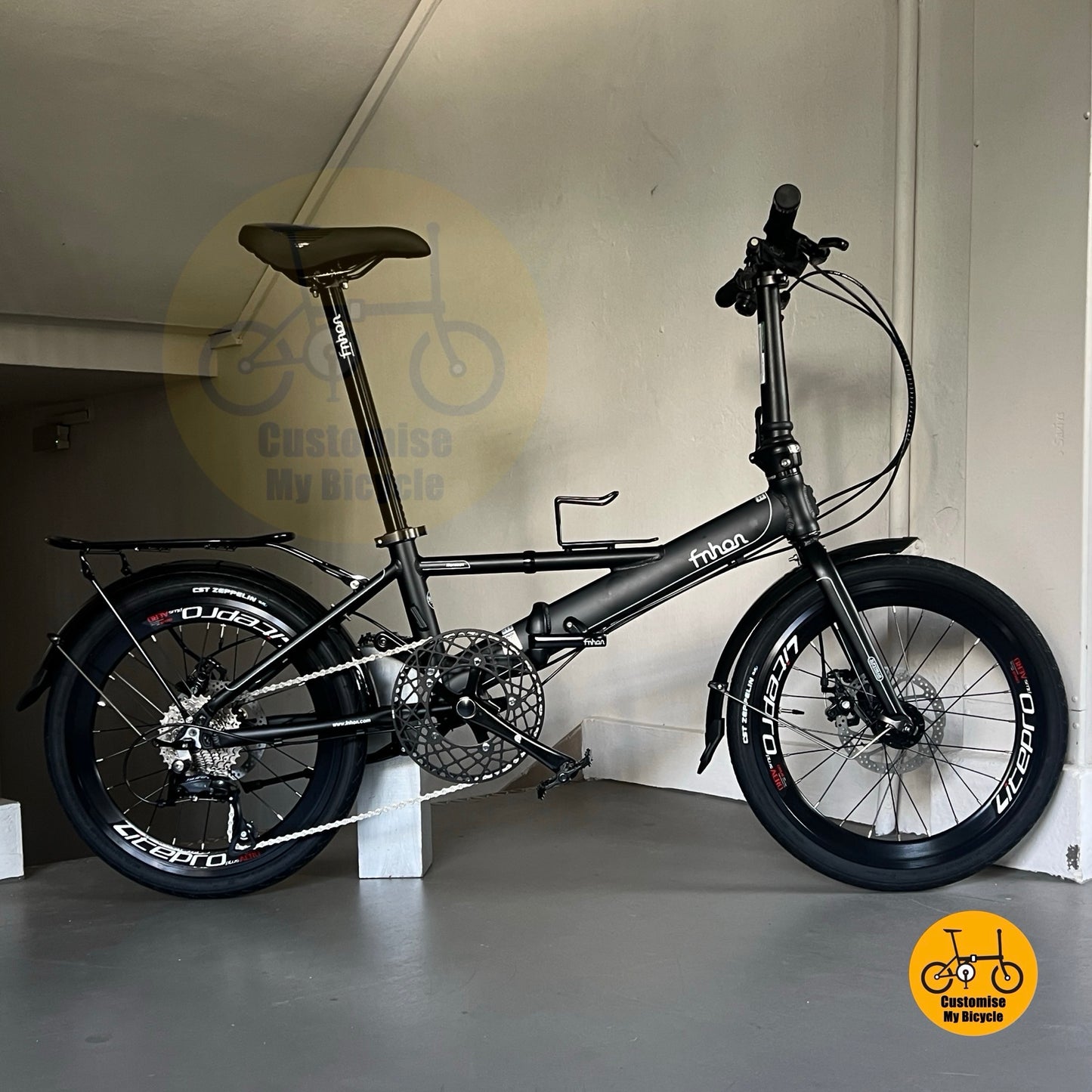 Fnhon Monsoon Matte Black foldie full frame low angle