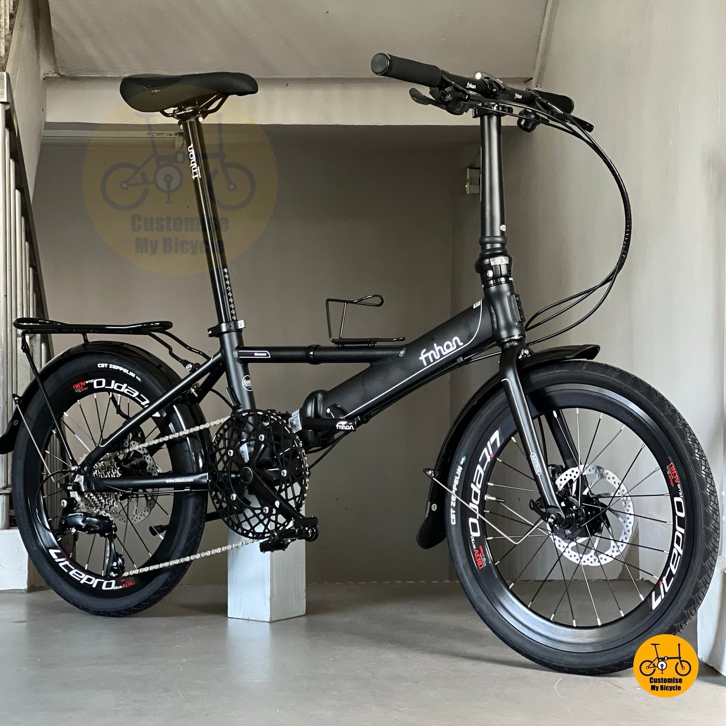 Fnhon 风行 20寸 Monsoon 折叠车 哑光黑配禧玛诺9速