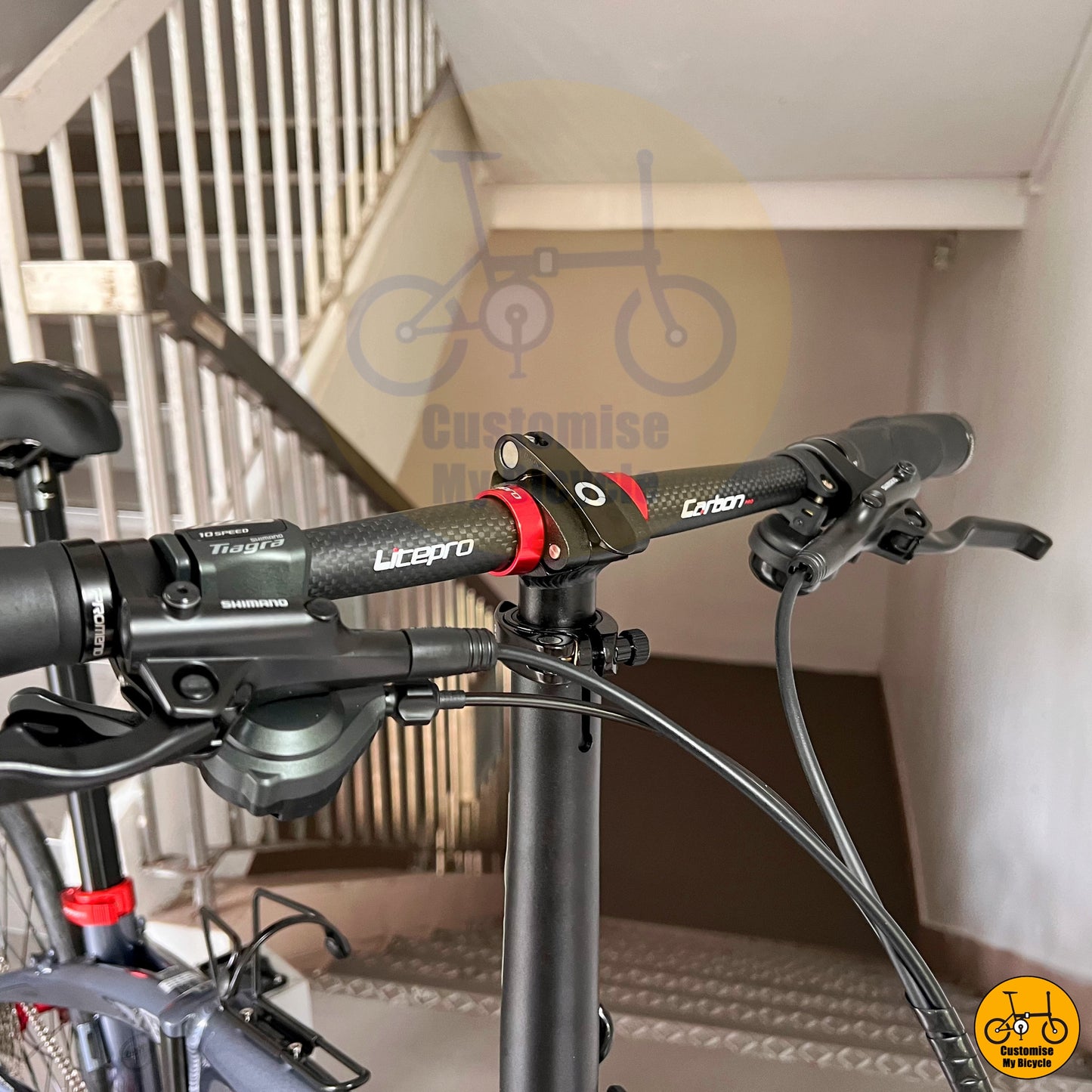 Litepro Carbon Bar on Galaxy Grey Fnhon Tornado β Built for Speed, Stability & Smooth Rides