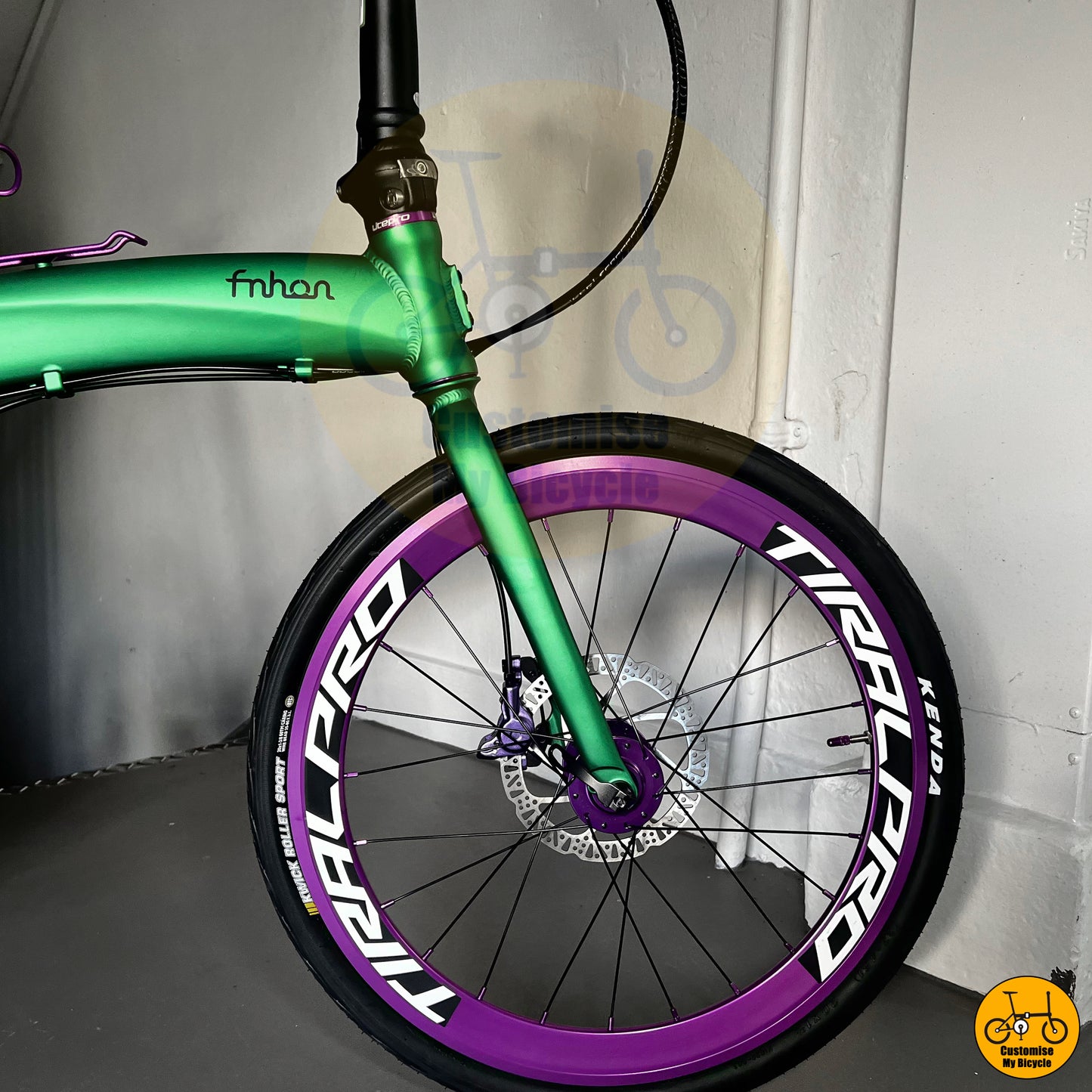 Aerodynamic Purple Wheels Fnhon Tornado 22-Inch Foldable Bicycle β Speed & Style Combined