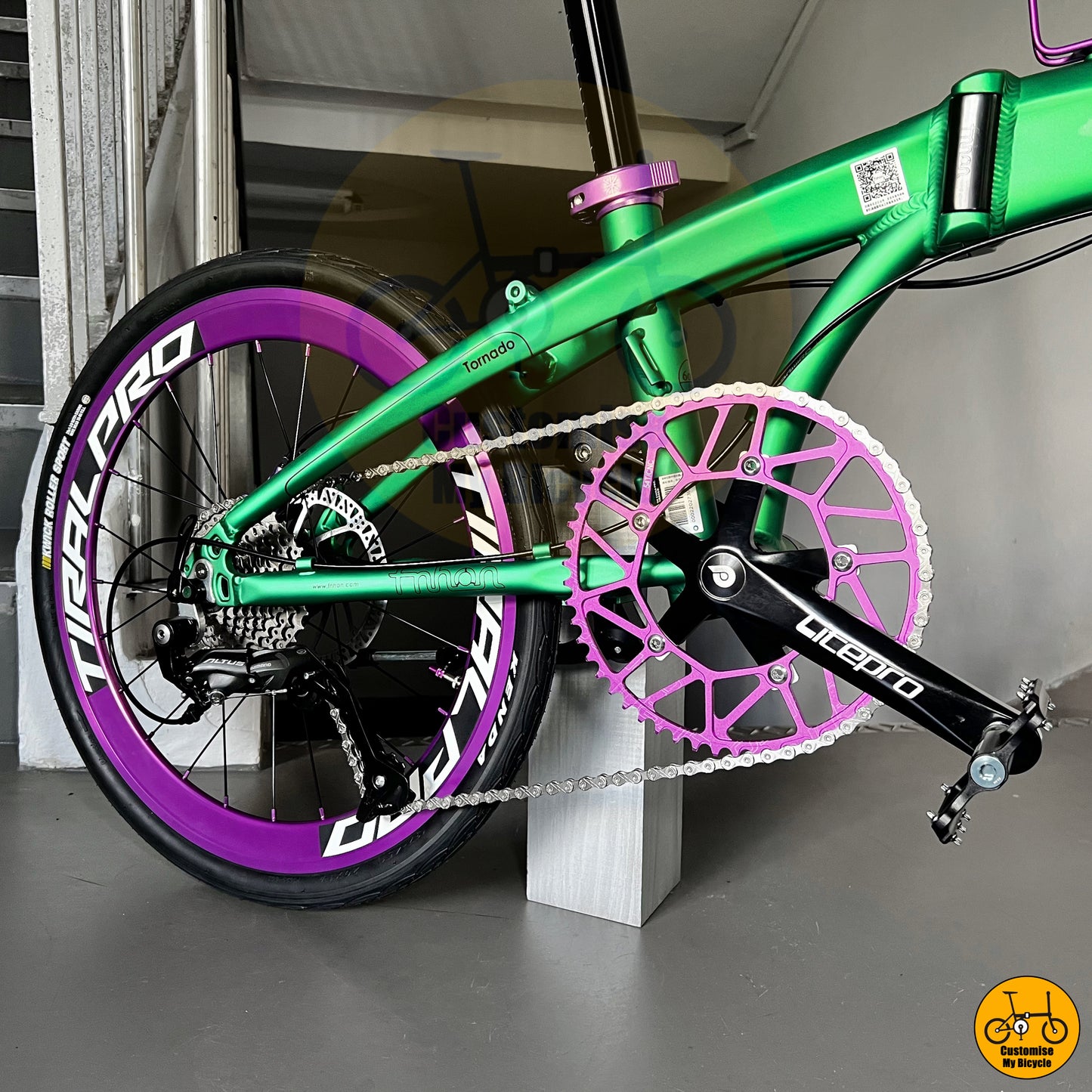 Shimano Drivetrain Fnhon Tornado 22-Inch Foldie β Reliable & Precise Gear Shifting