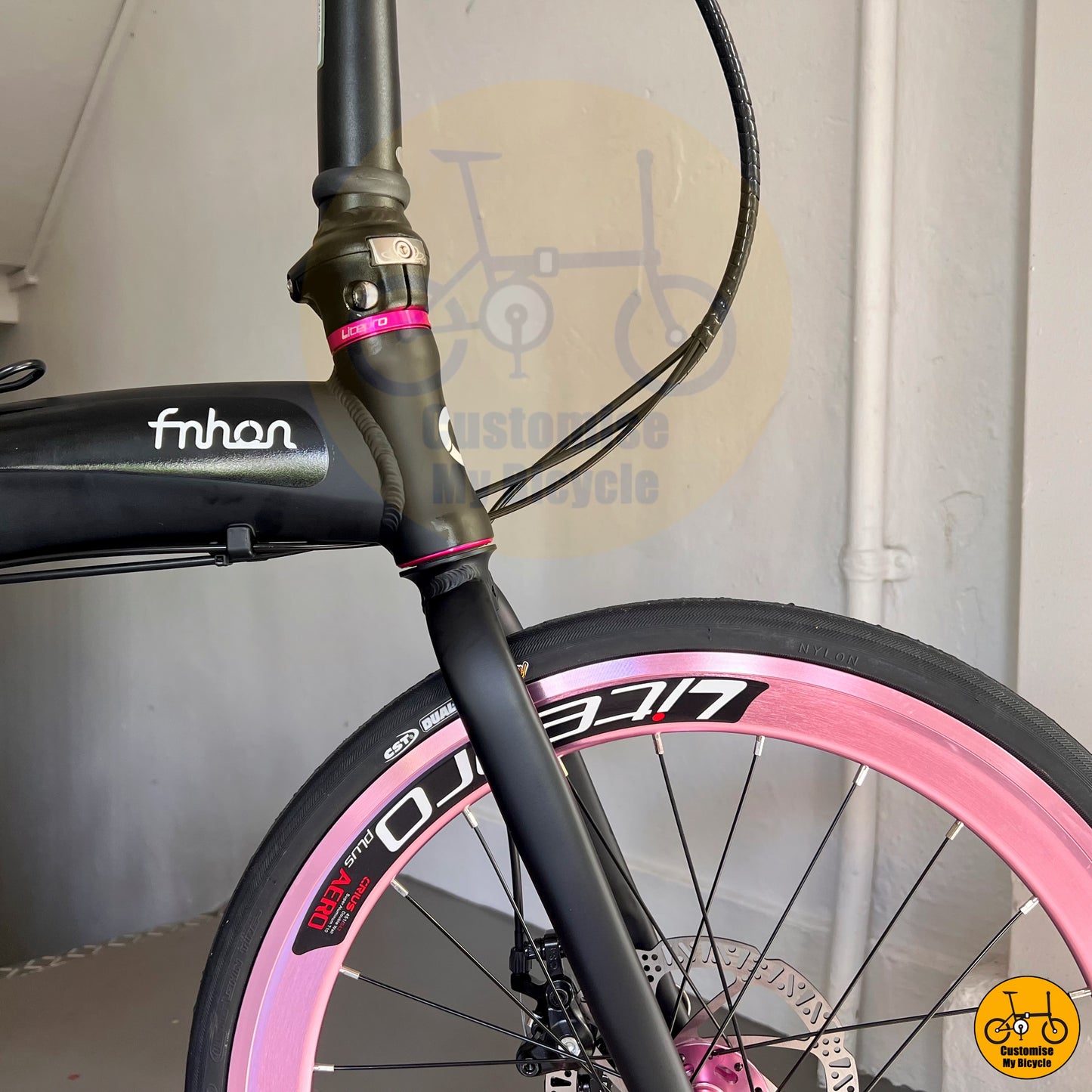 Fnhon Tornado 22-Inch β Perfect for Ladies, BlackPink-Inspired Foldable Bicycle