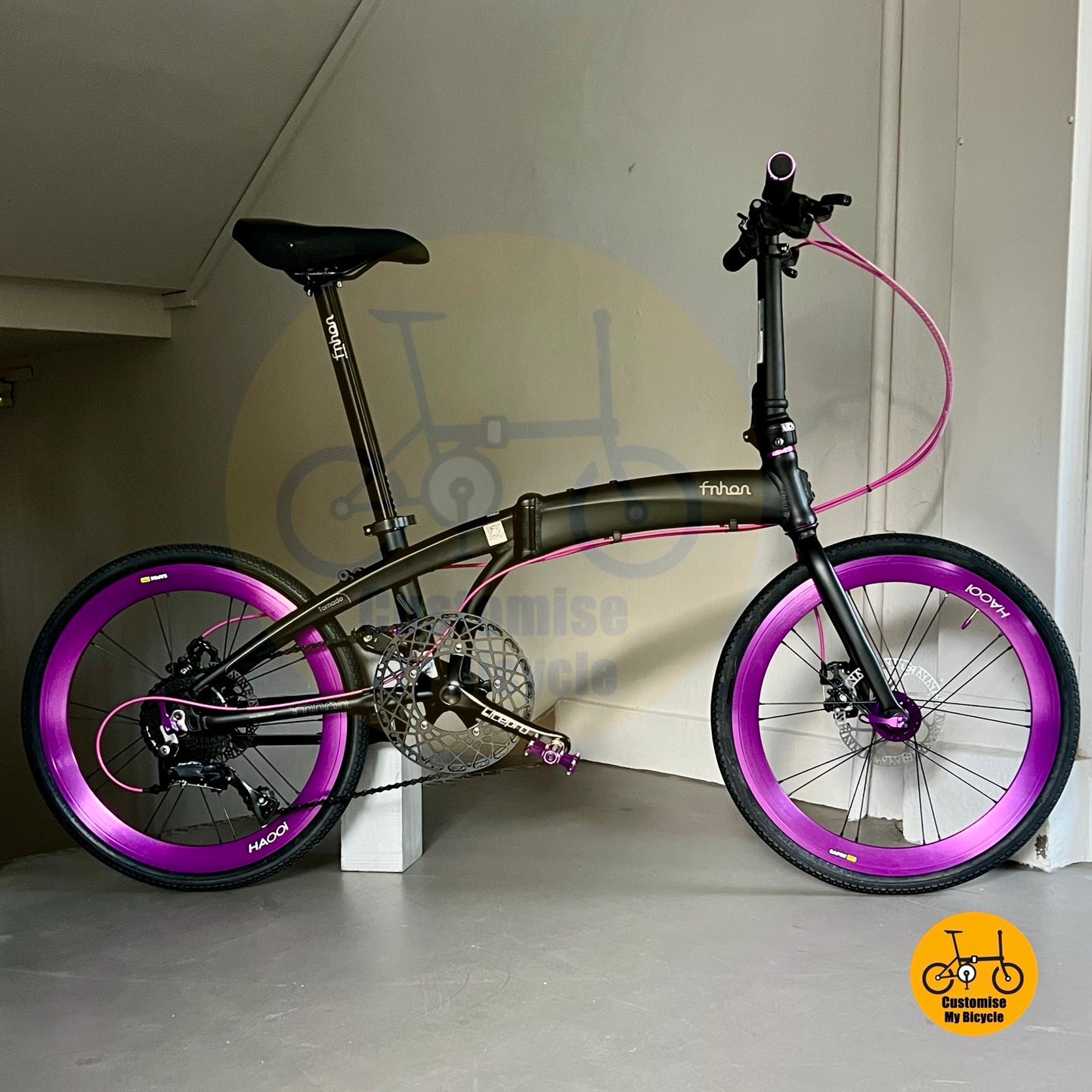 Fnhon Tornado 22" β’ Shimano 9s β’ Matte Black + Purple