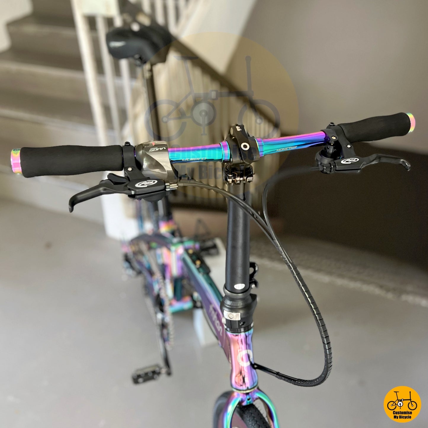 Vibrant folding bike for city rides, festivals, or PCN cruising
