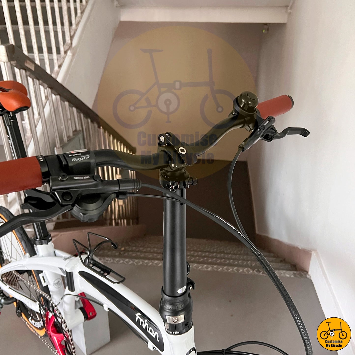Riser Handle Bar on Portable & Durable Folding Bicycle β Ideal for Long Rides