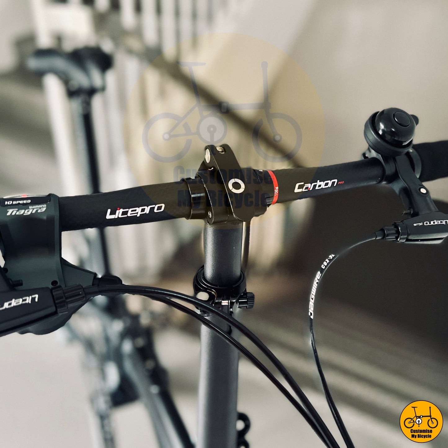 Litepro Carbon Handle Bar on Fnhon Tornado 22-Inch Foldable Bicycle – Lightweight & Fast