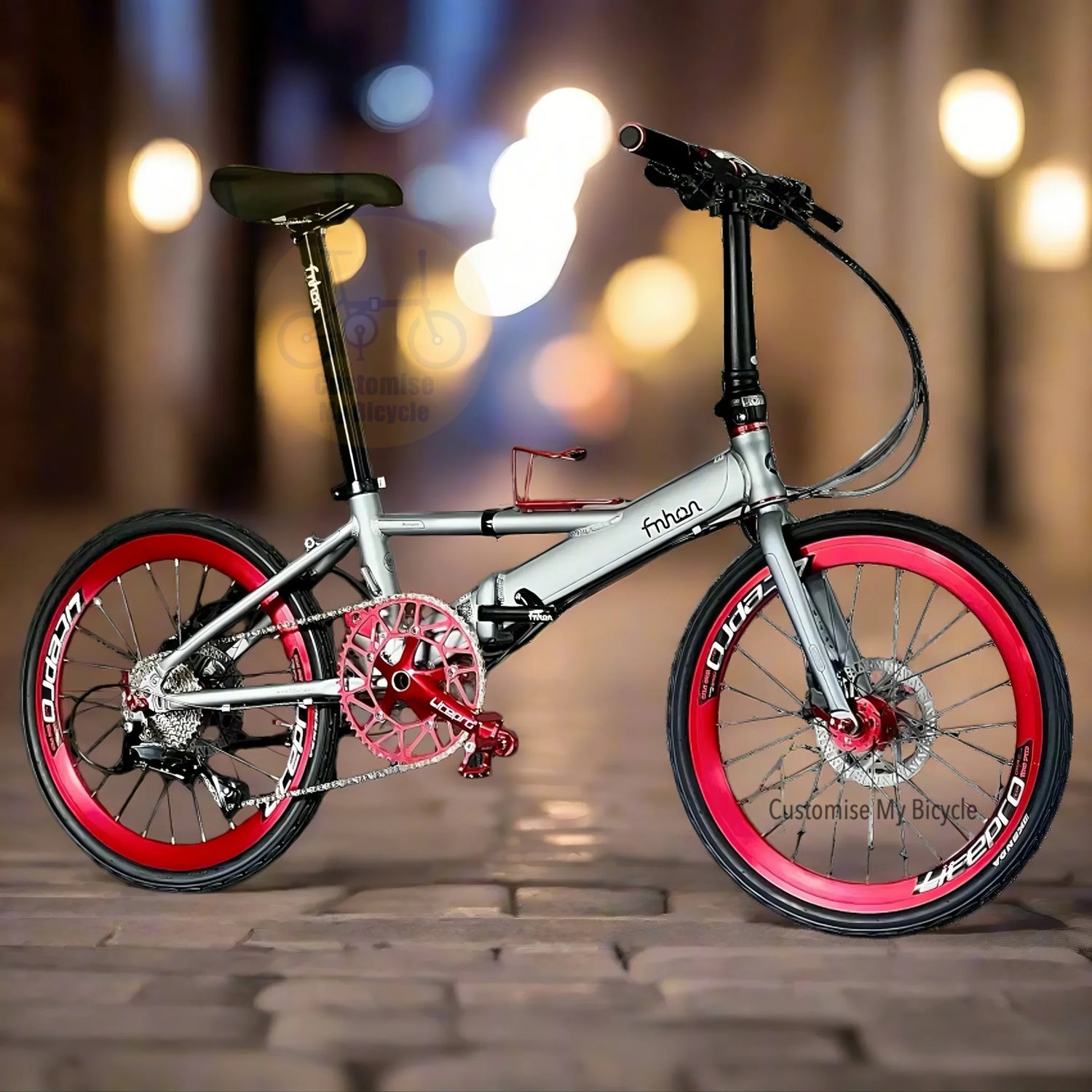 Fnhon Monsoon 22 inch folding bicycle with Shimano 9 speed and aero wheels

