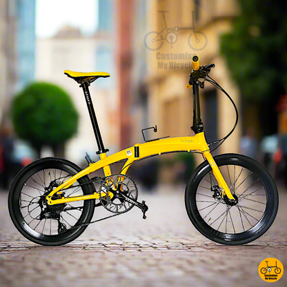 Fnhon Tornado 22” Yellow – Sleek Folding Bike for City Riders
