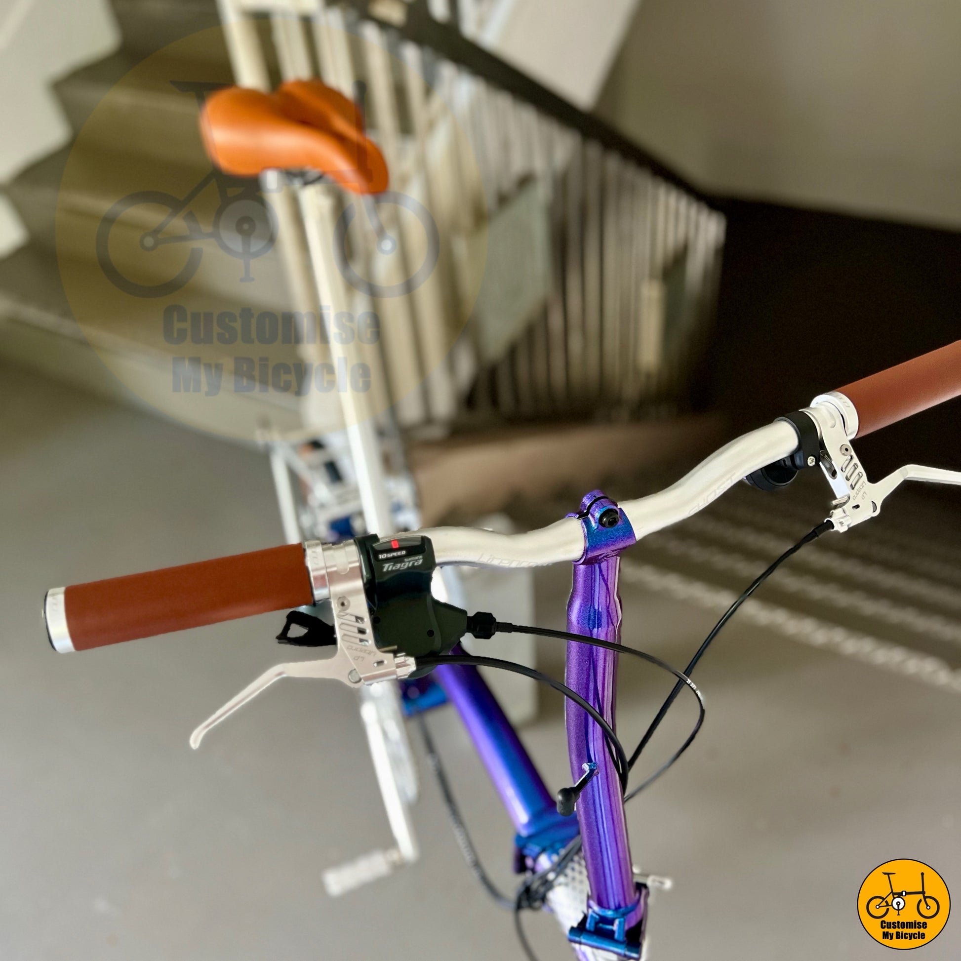 Stylish folding bike with a comfortable ergonomic handle bar
