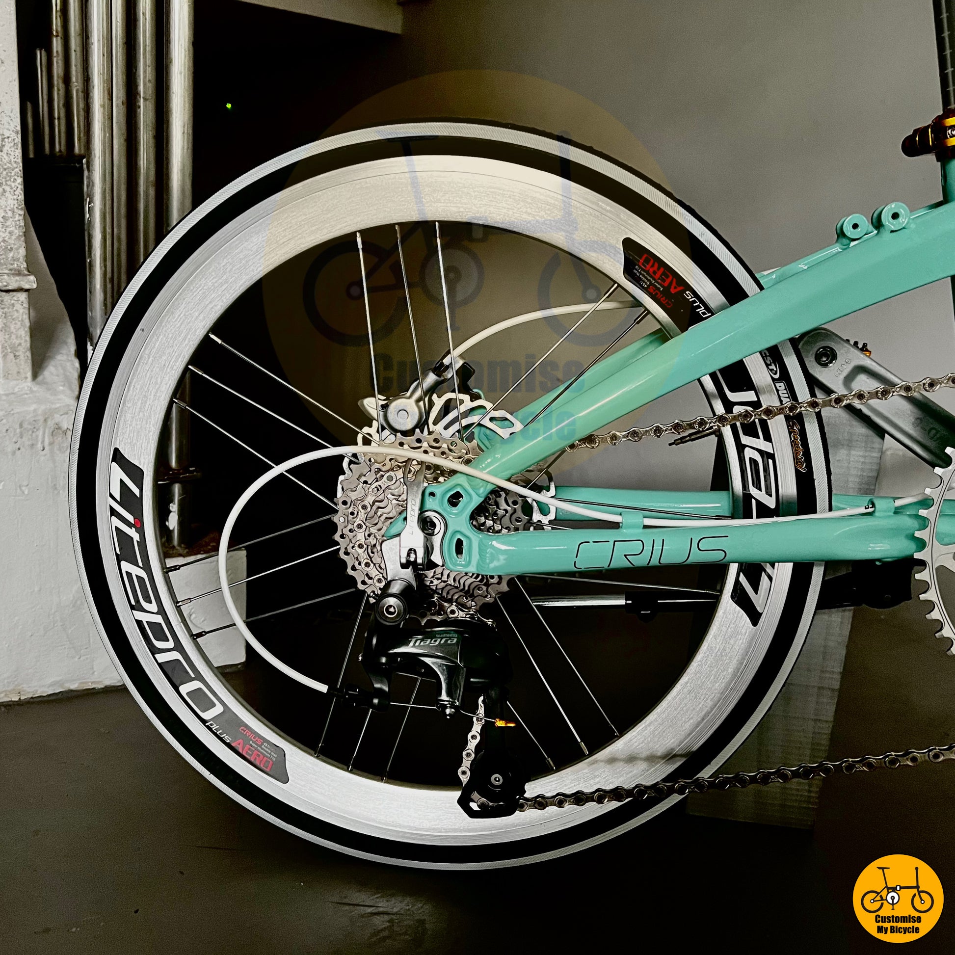 Silver Litepro Wheels on Crius Velocity 22-inch Folding Bike – Best alternative to Brompton and Dahon
