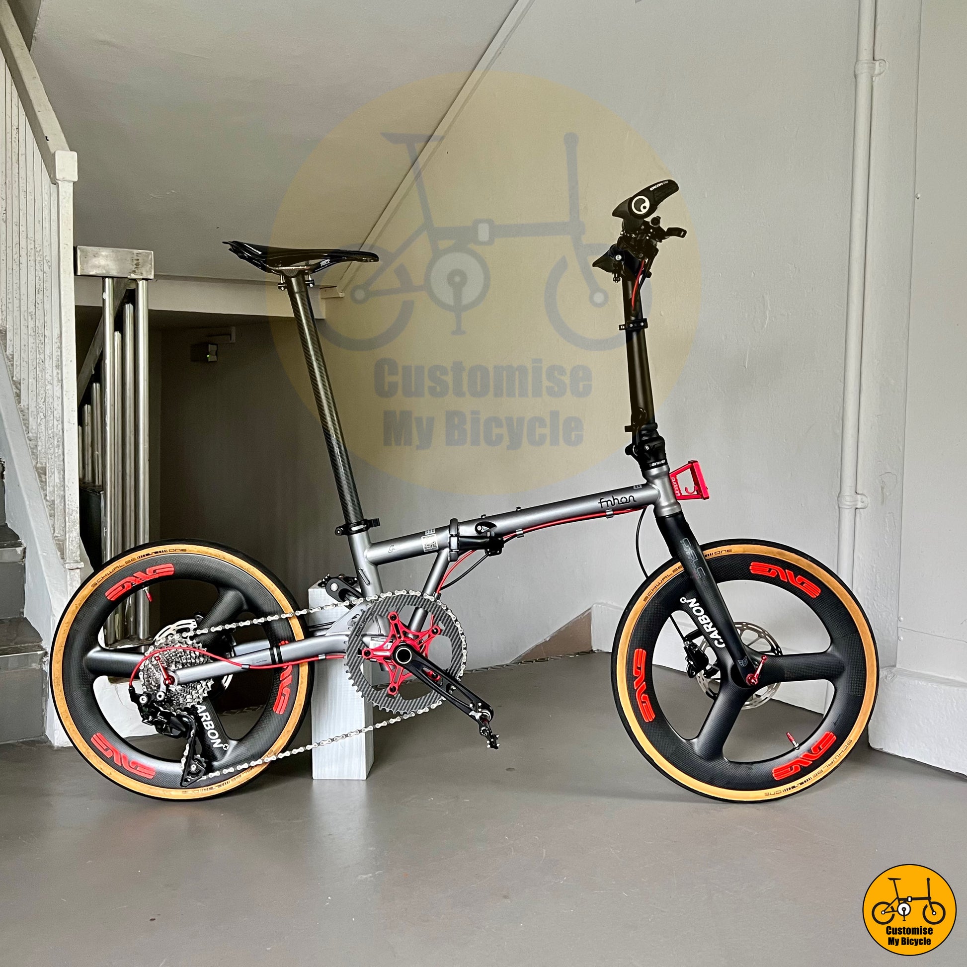 Basikal Lipat Fnhon Gust 20-Inci – Rangka Battleship Grey & Shimano R7000

