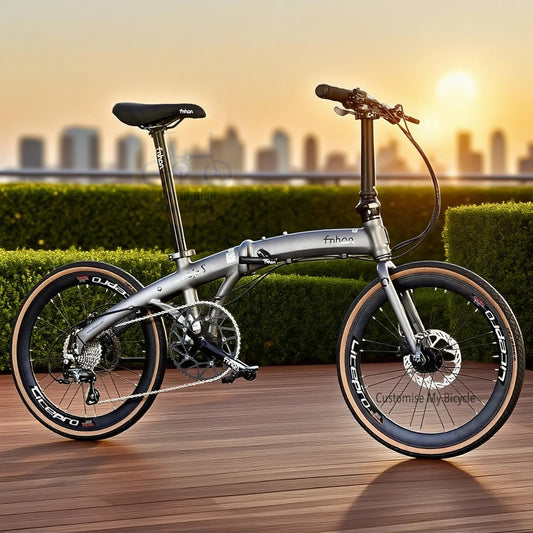 Fnhon Wind 22 inch Carbon Grey Folding Bike Shimano 10 Speed Tiagra Hydraulic Brake  

