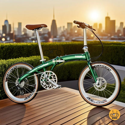Fnhon Wind 22 inch Emerald Green folding bike with Shimano 10 Speed Tiagra gears  
